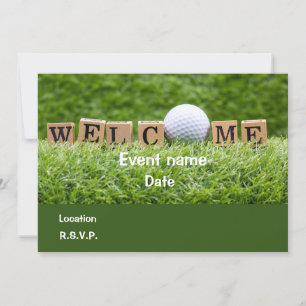 Tarjeta de invitación de bienvenida a la fiesta de