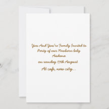 Tarjeta de Invitación de Bienvenida al Bebé Pastel