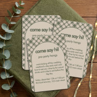 Tarjeta de Invitación de Bienvenida con Cuadros Ve