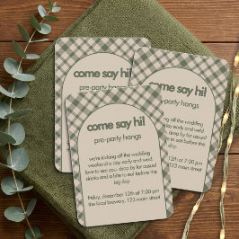 Tarjeta de Invitación de Bienvenida con Cuadros Ve