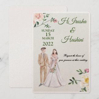 tarjeta de invitación de boda