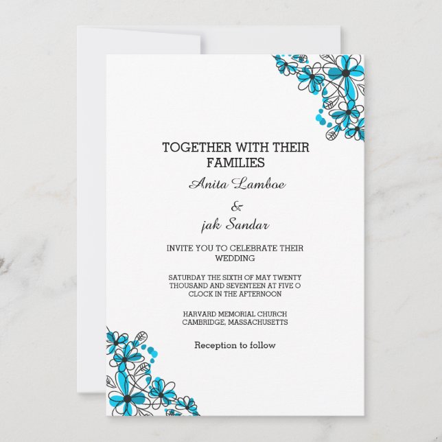 Tarjeta de invitación de boda (Anverso)