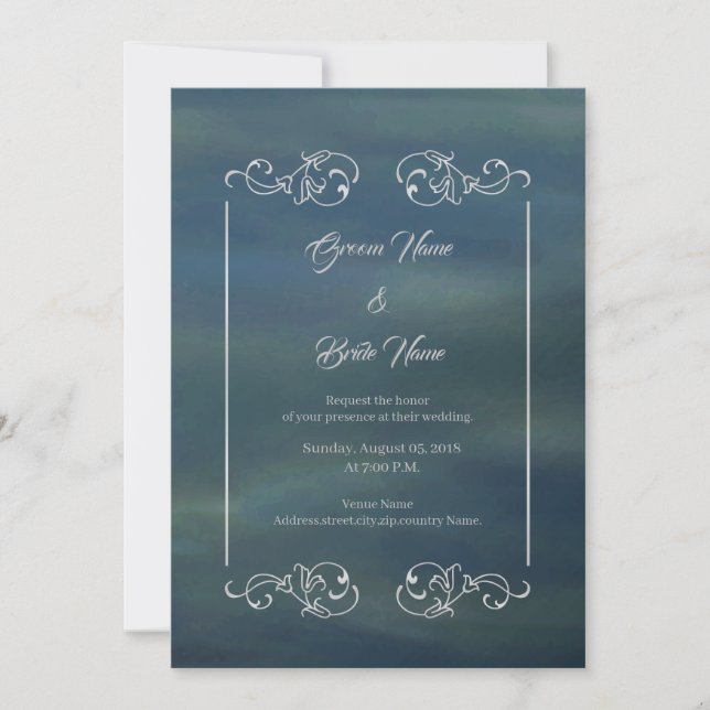 Tarjeta de invitación de boda (Anverso)