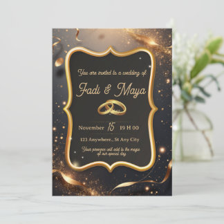 Tarjeta de invitación de boda