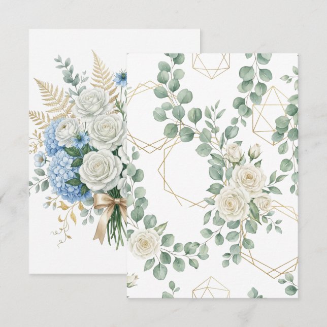 Tarjeta de invitación de boda (Anverso / Reverso)