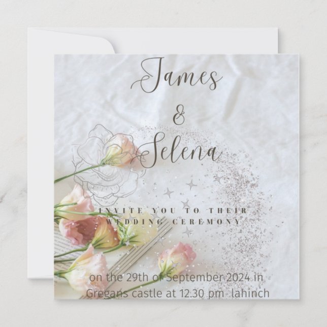 Tarjeta de invitación de boda (Anverso)