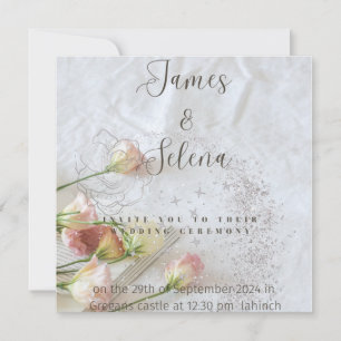 Tarjeta de invitación de boda