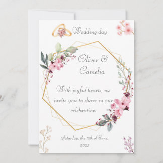 tarjeta de invitación de boda
