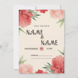 Tarjeta de invitación de boda