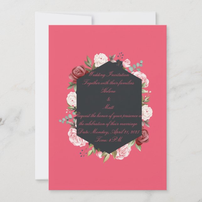 Tarjeta de Invitación de Boda (Anverso)