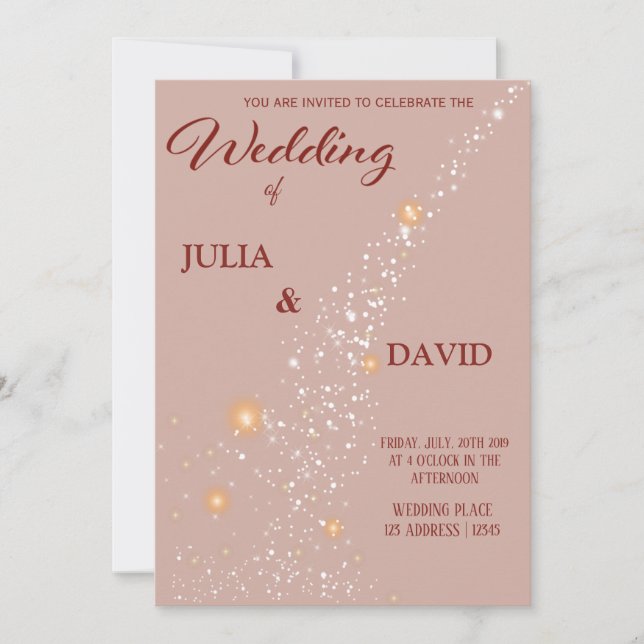 Tarjeta de Invitación de Boda (Anverso)