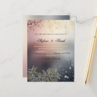 Tarjeta de invitación de boda 