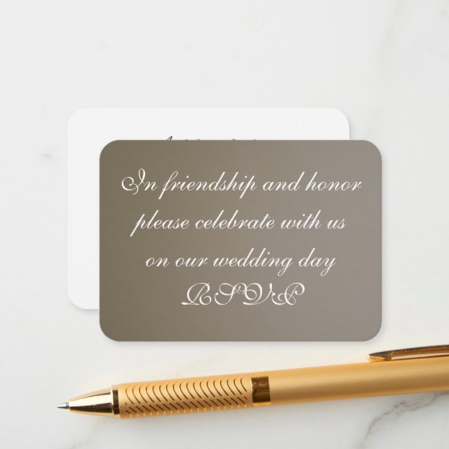 Tarjeta de invitación de boda (Anverso/Reverso In Situ)