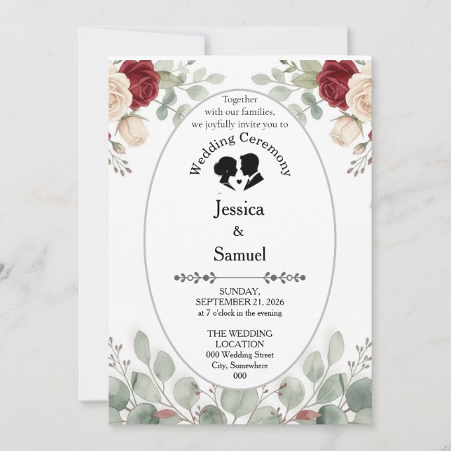 Tarjeta de Invitación de Boda (Anverso)
