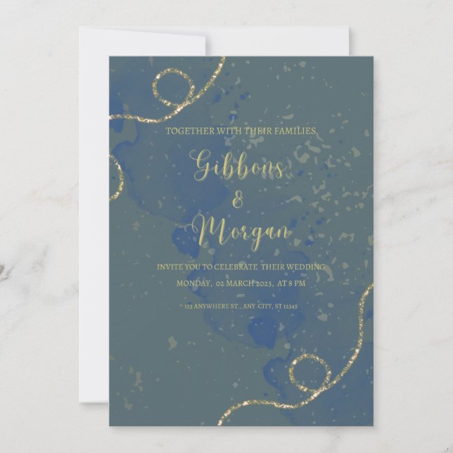 Tarjeta de invitación de boda (Anverso)