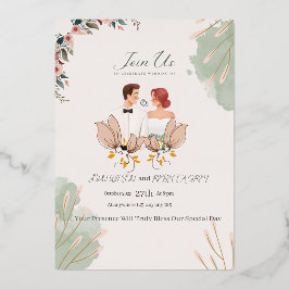 tarjeta de invitación de boda