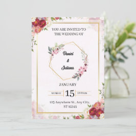tarjeta de invitación de boda