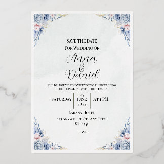 Tarjeta de invitación de boda