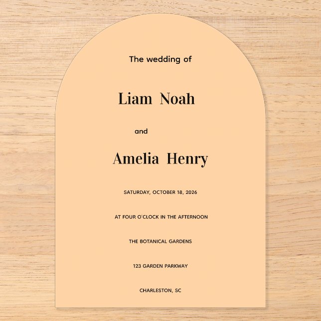tarjeta de invitación de boda (Anverso)