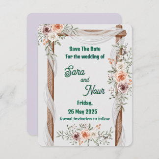 Tarjeta de invitación de boda