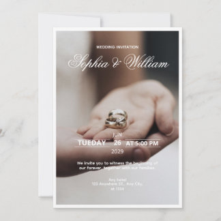 Tarjeta de invitación de boda