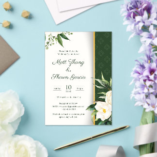 Tarjeta de invitación de boda