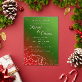 Tarjeta de invitación de boda