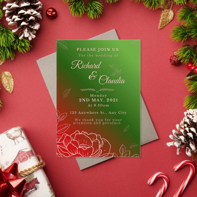 Tarjeta de invitación de boda (Insitu (Vacaciones))