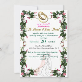 tarjeta de invitación de boda