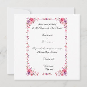 Tarjeta de invitación de boda