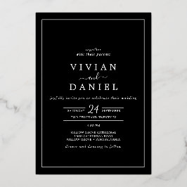 Tarjeta de invitación de boda