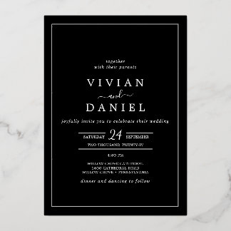 Tarjeta de invitación de boda