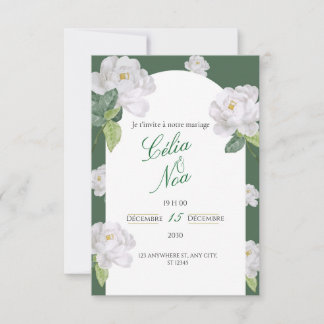 tarjeta de invitación de boda