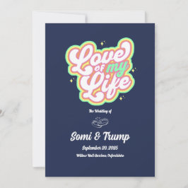 Tarjeta de invitación de boda