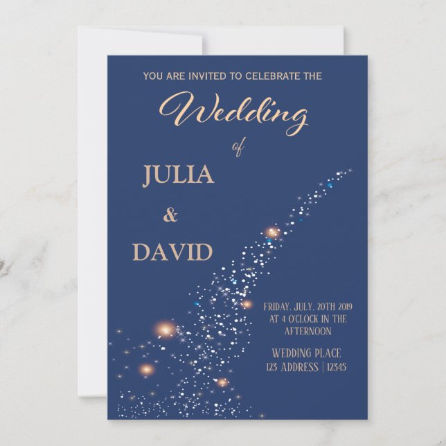 Tarjeta de invitación de boda (Anverso)