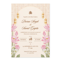 Tarjeta de invitación de boda 5"7 pulgadas