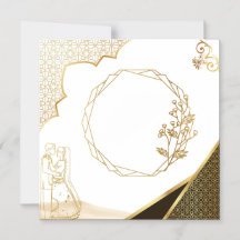 Tarjeta de Invitación de Boda al Estilo Indo-Pak