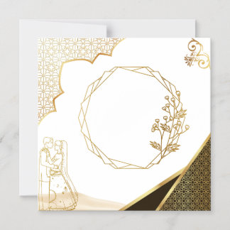Tarjeta de Invitación de Boda al Estilo Indo-Pak