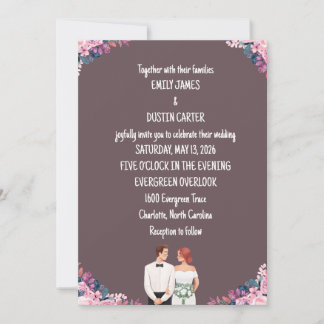 Tarjeta de invitación de boda Boho Chic