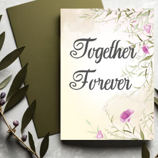 Tarjeta de Invitación de Boda Botánica Juntos Para