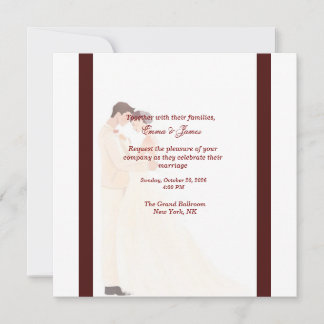 Tarjeta de Invitación de Boda Burgundy Elegante