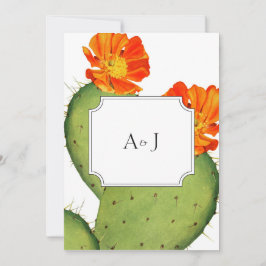 Tarjeta de invitación de boda Cactus