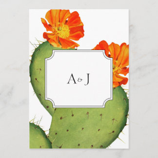 Tarjeta de invitación de boda Cactus