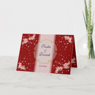 tarjeta de invitación de boda china de diseño asiá