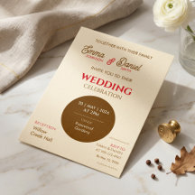 Tarjeta de Invitación de Boda Clásica Romántica
