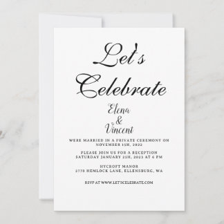 Tarjeta de invitación de boda CLÁSICA simple