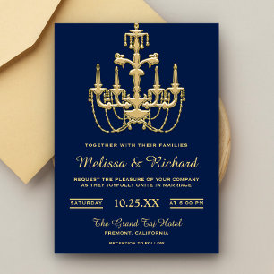 Tarjeta de Invitación de Boda con Candil Antiguo d