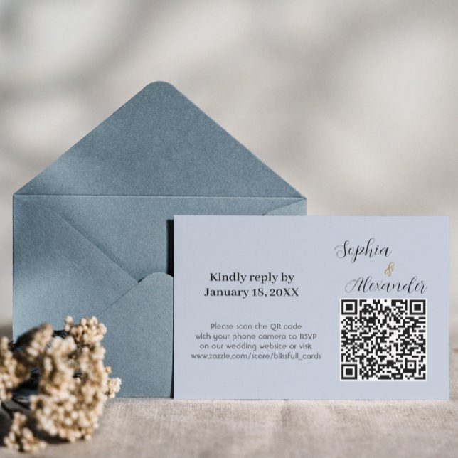 Tarjeta de Invitación de Boda con Código QR Elegan (Subido por el creador)