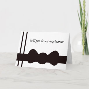 Tarjeta de invitación de boda con corbata de lazo 