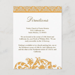 Tarjeta de Invitación de Boda con Dirección en Sed